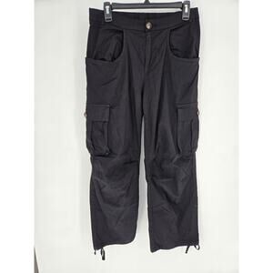 Black Cargo Pants by Lolocco Grunge Skater Goth Women's Medium